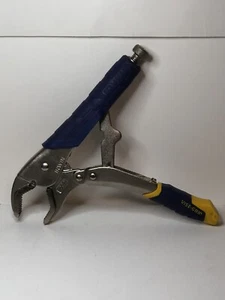 "Alicates de bloqueo de mandíbula curva de liberación rápida con agarre de tornillo IRWIN 9"" azules" - Imagen 1 de 8