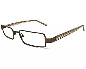 Jhane Barnes Eyeglasses Frames Monomial BR Brown Rectangular Full Rim 52-17-135 - Picture 1 of 11