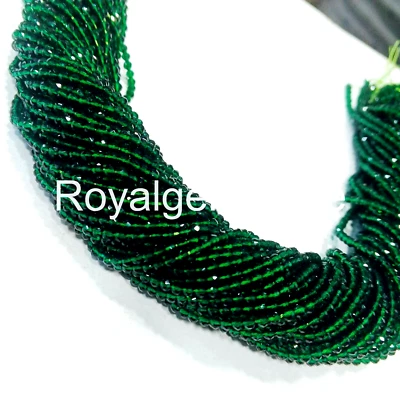 Großhandel Menge Natürlich Glas 3.5mm Rondell Facettierte Perlen 10 " Strand - Bild 1 von 4