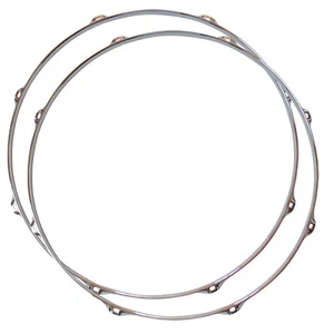 2 PCS 20" Drum Hoop 8 Lug 2.3mm Chrome Finish Triple Flange (2PCS/Pack) - Picture 1 of 2