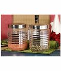 PET Clear Plastic Jar Dry Food, Cereals Storage Canisters Stainless Steel Lid