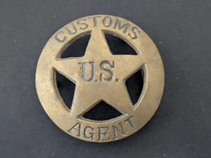 U.S. CUSTOMS AGENT Vintage Messing Gürtelschnalle SCHÖN - Bild 1 von 3