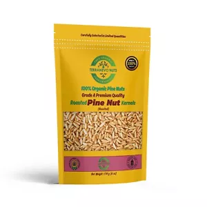 Terranevo Nuts, 100% Organic Pine nut kernels, A Grade, Roasted & Unsalted - Picture 1 of 3