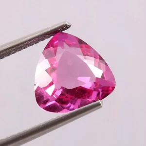 3.80Ct Natural Flawless Ceylon Pink Sapphire Trillion Cut Loose Gemstone 10x10MM - Picture 1 of 4