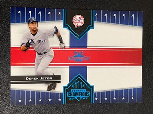 2005 Donruss Champions Impressions DEREK JETER Blue Parallel #'d 44/100 #18