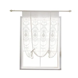 Venetian Blind Transparent Panel Curtain Kitchen Bistro Curtain Embroidery Curtains - Picture 1 of 14