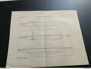 ANNALES PONTS et CHAUSSEES (Australie) - Plan de construction d'un pont à Sydney - Foto 1 di 3