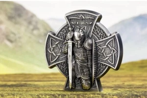 MANANNAN First King of Mann 3 Unzen Silbermünze 5 £ Isle of Man 2019 antike Oberfläche  - Bild 1 von 7