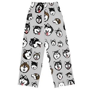 Alaskan Malamute Face Pajama Pants - Picture 1 of 25