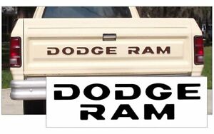 BLACK DODGE RAM Tailgate Decal Letters QG-DT-8193-805 For 1981-1993 Dodge Truck