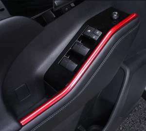 Inner Window Switch Panel Cover Trim 4pcs Red For Toyota Highlander 2020-2023 - Picture 1 of 8