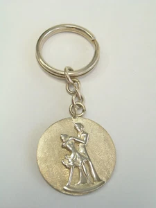 925 Silber SCHLÜSSELANHÄNGER mit TÄNZERN - Schlüssel - Brise - Tanz - Bild 1 von 4