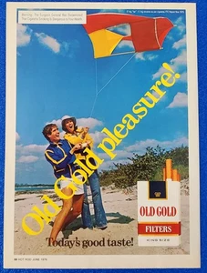 1976 OLD GOLD FILTERS KING SIZE CIGARETTES ORIGINAL PRINT AD TODAY'S GOOD TASTE - Picture 1 of 1