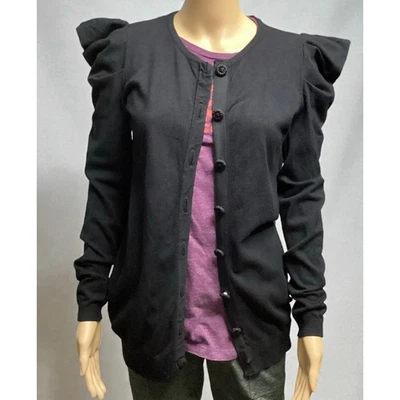 Cárdigan negro con cinta rosa TWELVE BY DOCE talla SP Foto 1 de 4