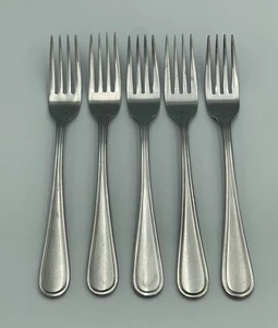 Oneida ACCORD Dinner Forks Set of 5 Stainless Steel Flatware Frosted 7 1/4" - Picture 1 of 7