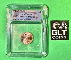 🛡️ 2025-D Lincoln Shield Cent ICG MS67 RD – Last Year of Issue Brilliant Gem - Picture 1 of 4