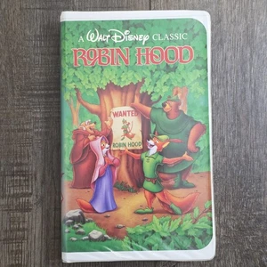Walt Disney Robin Hood VHS Black Diamond Classics Clamshell w/ Inserts - Foto 1 di 9