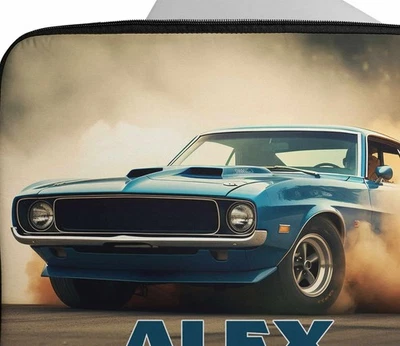 Personalised Laptop Case Any Name Sleeve Car Design Great Tablet Bag 18 - Image 1 of 4