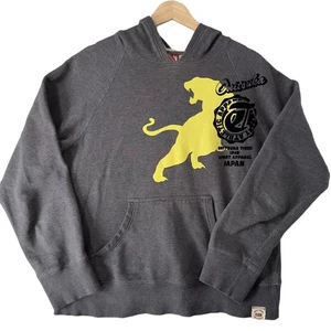 Onitsuka Tiger Youth 14 Pullover Hoodie Japan Sports Sweatshirt Grey Charcoal - Picture 1 of 12