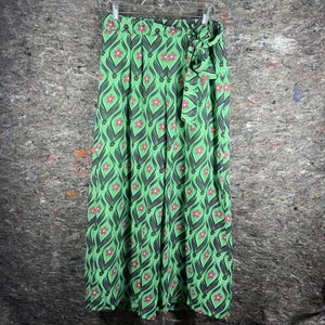 Her Destiny Pants Womens XL Floral Leaf Wide Leg Boho High Waist Lounge - Picture 1 of 9