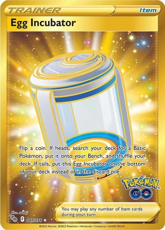 Incubadora de huevos (secreto) - Pokemon GO 087/078 - Pokemon TCG - CASI NUEVO - HOLO Foto 1 de 1
