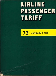 Airline Passenger Tariff (APT) ; No. 73. January 1, 1978. Scandinavian Airlines - Picture 1 of 1
