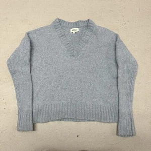 Maglione vintage Hartford Classics misto lana alpaca taglia 3 blu casual scollo a V - Foto 1 di 11