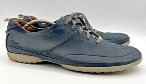 Clarks Softtread Herren 11 Blau Leder Schnürschuhe Freizeit Komfort Schuhe Sneaker - Bild 1 von 14