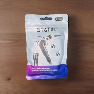 Statik 360 Magnetic Charging Cable 6FT/1.8M - 3 in 1 Smart Rotating Charger - Photo 1 sur 4