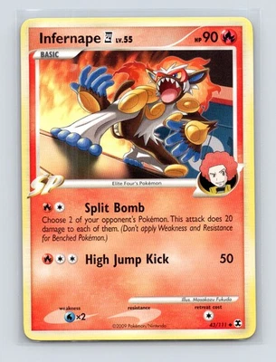 Pokémon TCG Infernape E4 43/111 Rising Rivals Normal LP - Image 1 of 2