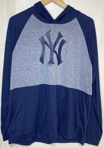 Fanatics New York Yankees Lightweight Hoodie Pullover Blue Gray Size L - Picture 1 of 9