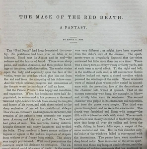 1842 Edgar Allan Poe Masque (Mask) of Red Death Erstdruck Graham’s Vol. 20-21 - Bild 1 von 19