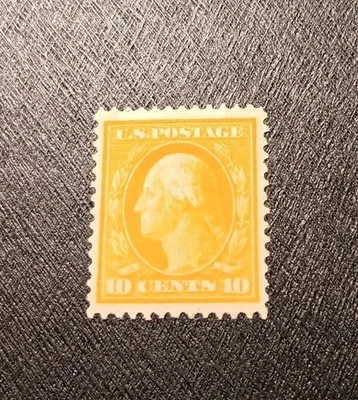 Rare 1911 US Postage Stamp With PSE Authent. SC#381, 10 Cent, Unused, OG, XF, LH - Image 1 of 4
