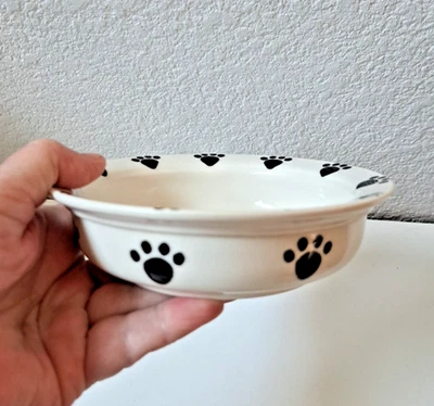 6" Pet Bowl Signature Paws de Whisker City, agua/comida pre-amado buen estado Foto 1 de 4