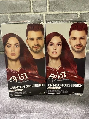 Tinte de cabello semipermanente Splat Rebellious Colors rojo obsesión carmesí (2) Foto 1 de 4