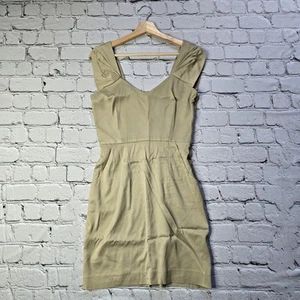 Barneys New York Co-op Beige Neutral Sleeveless A-Line Classic Dress Size 4 - Picture 1 of 12