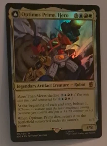 Optimus Prime Hero Foil NM/M The Brothers' War MTG Magic the Gathering - Picture 1 of 2