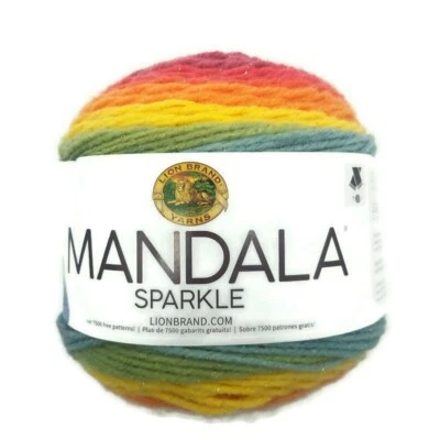 Lion Brand Mandala Sparkle Yarn Cake 527 312 15208 Crux 328 Yard Free Shipping - Image 1 of 4