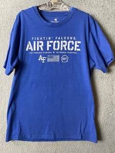 Colosseum Air Force TShirt Mens L Blue Graphic Flag White Text Fightin Falcons - Picture 1 of 8