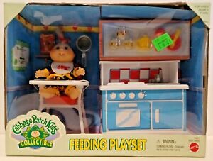 Vintage CABBAGE PATCH KIDS Collectible FEEDING PLAYSET Mattel NEW MIB Sealed