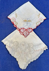 Victorian Antique Royal Society Silk Embroidery Needlework Handkerchief Lot Vintage - Bild 1 von 3
