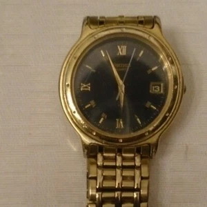 SEIKO 7N42 QUARTZ DATE UHR ORIGINAL SEIKO EDELSTAHL ARMBAND - GEBRAUCHT - Bild 1 von 11