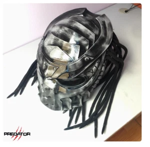 Hand-painted Alien vs. Predator FRP Motorcycle Helmet Laser Light Full Face Mask - Bild 1 von 24