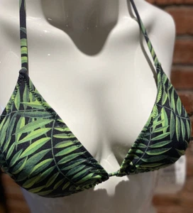 Zara grüner Palm Blatt Triangel Bikini Gr. L  Neu mit Etikett - Bild 1 von 7