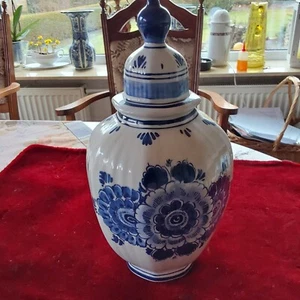 * Blauw Delft Vase * Deckelvase 27 cm, Delfter Blau TOP - Bild 1 von 4