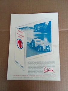 "ADVERTISEMENT - The M.G. DROPHEAD COUPE (1939 Advertisement) - Picture 1 of 1