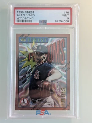 1996 (Cardinals) Finest Refractors #B76 Alan Benes PSA 9 POP 1 Foto 1 de 2