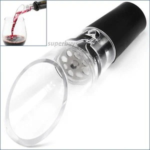 Red Wine Aerator Bottle Spout Pourer Aerating Pour Barware Stopper Decanter Air - Picture 1 of 3