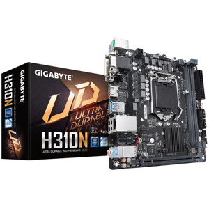 Gigabyte H310N Motherboard CPU i3 i5 i7 LGA1151 Intel DDR4 DVI VGA Mini-ITX USB