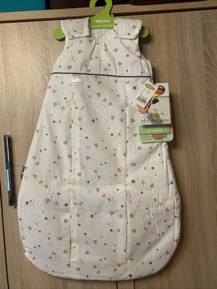 Winter Schlafsack 90 cm NEU Odenwälder Prima Klima looping hearts rust-brown - Bild 1 von 1